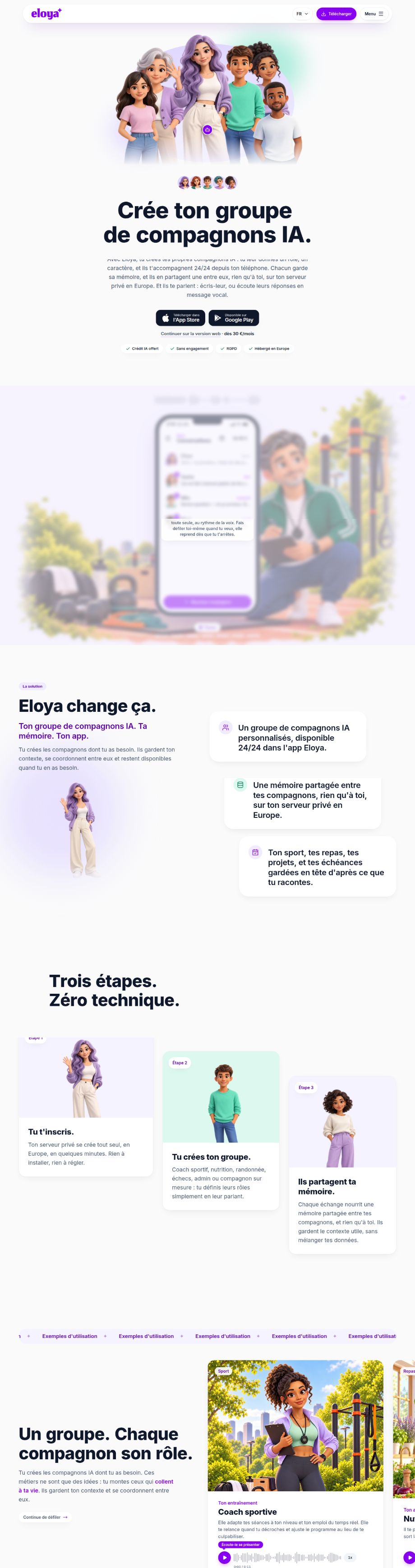 Capture du site Eloya